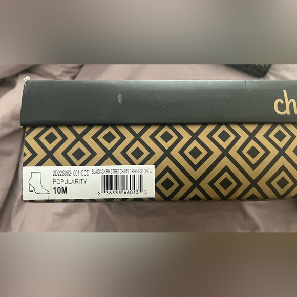 New, in box Charles by Charles David embellished Knit Booties, size 10 - Picture 7 of 8